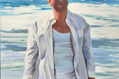 Serie-Urlaub-Nr-114-Mann-am-Strand-Acryl-auf-Leinwand-120x100-cm